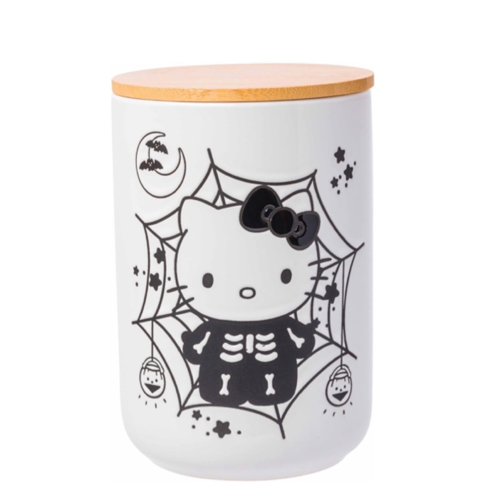 New Hello Kitty Halloween Skeleton Canister Jar